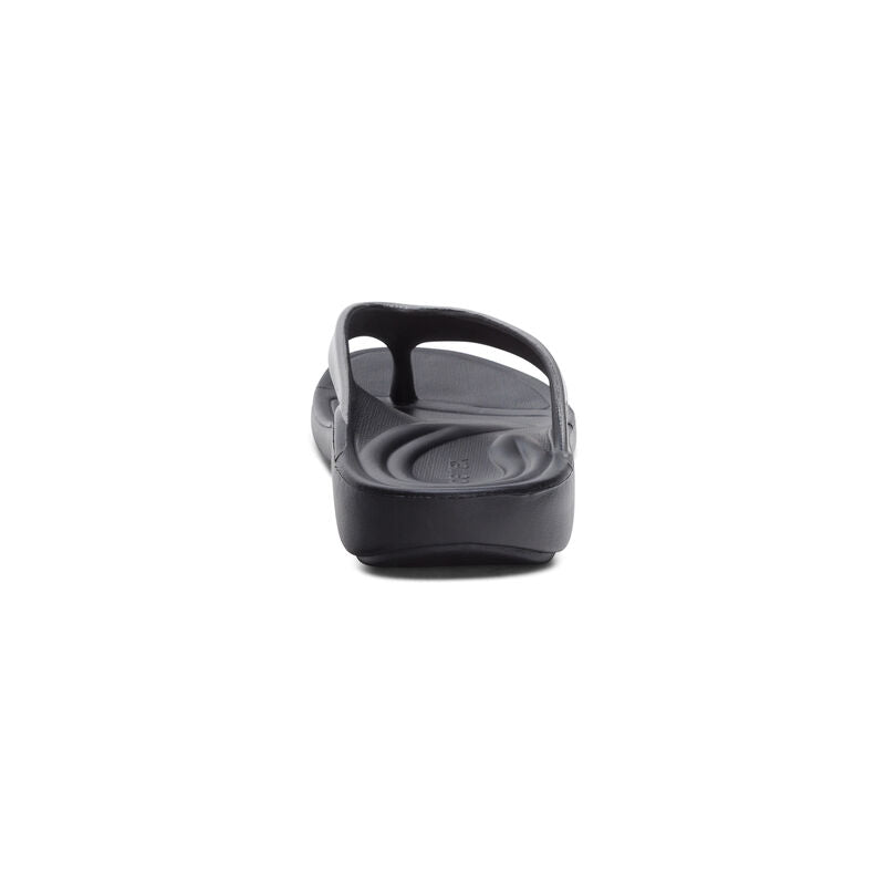 Aetrex W Maui Orthotics Flip Pewter Gloss