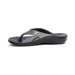 Aetrex W Maui Orthotics Flip Pewter Gloss