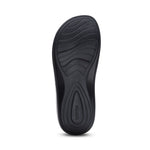 Aetrex W Maui Orthotics Flip Pewter Gloss