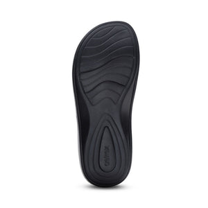 Aetrex W Maui Orthotics Flip Pewter Gloss