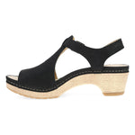 Dansko Laverne Black Milled Nubuck Sandal