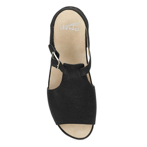 Dansko Laverne Black Milled Nubuck Sandal