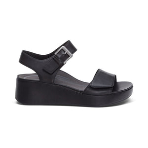 Aetrex Ariel Platform Adjustable Strap Black