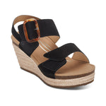 Aetrex Ashley Arch Support Wedge Black