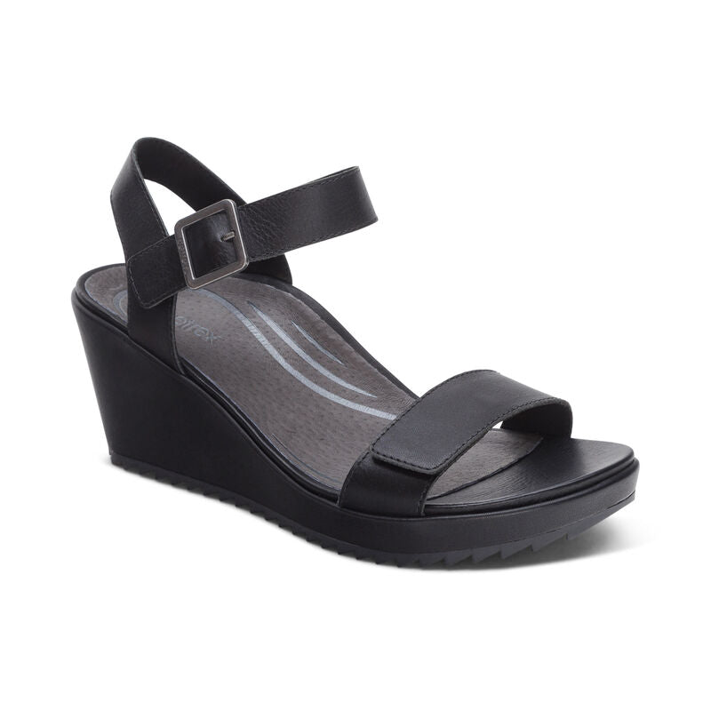 Aetrex Andrea Quarter Strap Wedge