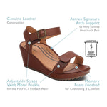 Aetrex Andrea Quarter Strap Wedge