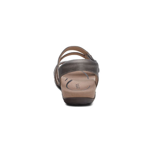 Aetrex Jess Adjustable Quarter Strap Pewter Sparkle