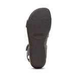 Aetrex Jess Adjustable Quarter Strap Pewter Sparkle