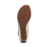 Aetrex Andrea Wedge Quarter Strap Support Wedge Platinum