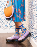 Sock Candy Blueberry Ruffle Sheer Crew Sock
SS24-2 Blue