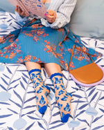 Sock Candy Blueberry Ruffle Sheer Crew Sock
SS24-2 Blue