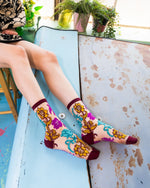 Sock Candy Gem Garden Sheer Crew Sock FW25-3 Multi