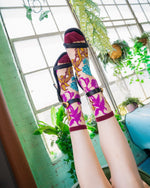 Sock Candy Gem Garden Sheer Crew Sock FW25-3 Multi