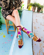 Sock Candy Gem Garden Sheer Crew Sock FW25-3 Multi