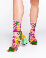 Sock Candy Dopamine Cats Sheer Crew Sock SS23-4 Multi