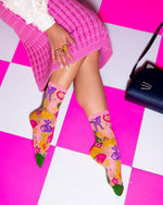 Sock Candy Dopamine Cats Sheer Crew Sock SS23-4 Multi