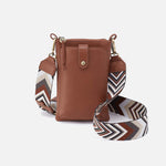 Hobo Cass Phone Crossbody Pebbled Leather/ Briddle Brown