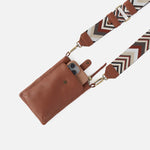 Hobo Cass Phone Crossbody Pebbled Leather/ Briddle Brown