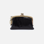 Hobo Cheer Frame Pouch Polished Leather Black