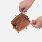 Hobo Cheer Frame Pouch Polished Leather Black