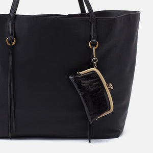 Hobo Cheer Frame Pouch Polished Leather Black