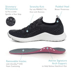 Aetrex Carly Sparkle Arch Support Sneaker - Black