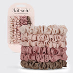 Kit Sch Terracotta Ultra Petite Satin Scrunchies 6pc Set