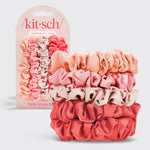 Kit Sch Cherry Blossom Ruched Satin Scrunchies 5pc Set