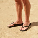 Archies Arch Support Flip Flops- Black