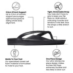 Archies Arch Support Flip Flops- Brown