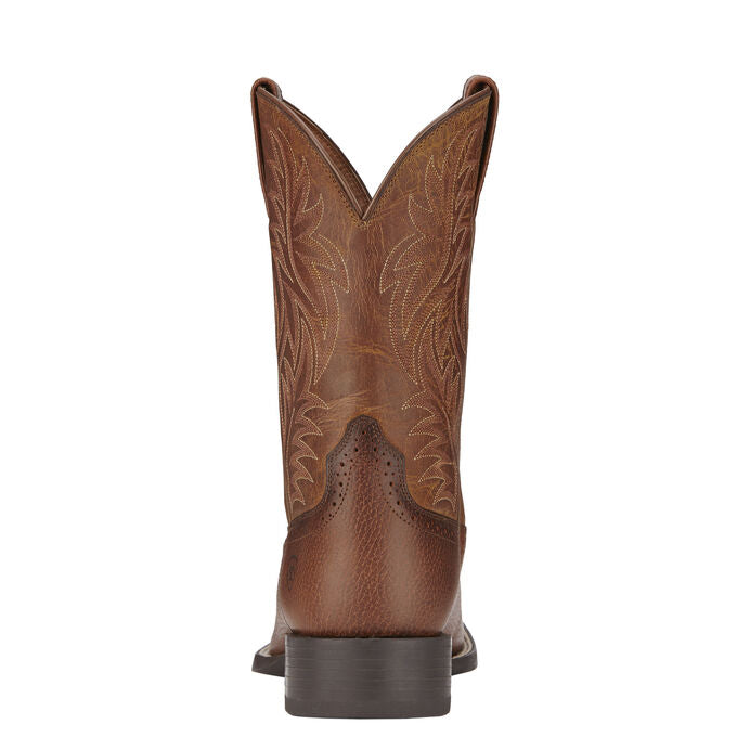 Ariat Sport Wide Square Toe Western Boot - Fiddle Brown 10016291
