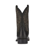 Ariat Sport Wide Square Toe Western Boot - Black Deertan 10016292 CLEARANCE
