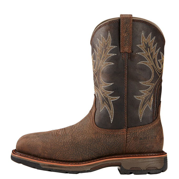 Ariat WorkHog Wide Square Toe Waterproof Composite Toe - Bruin/Coffee 10017420