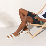 Birkenstock Arizona Eva Metallic White