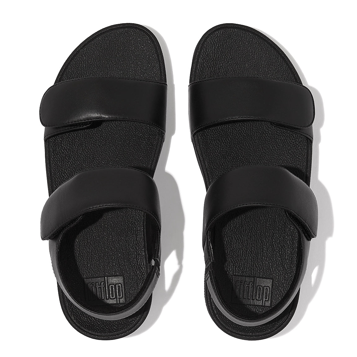 LULU  Adjustable Leather Sandals Crystal Black