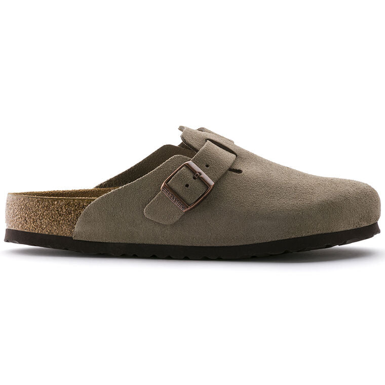 Birkenstock Boston Soft Footbed Taupe Suede Leather item no. 0560771