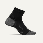 Feetures Plantar Fasciitis Relief Sock Light Cushion Quarter Black Medium