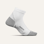 Feetures Plantar Fasciitis Relief Sock Light Cushion Quarter White Medium