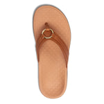 TIDE ALOE TOE POST SANDAL MOCHA LEATHER MEDIUM/WIDE