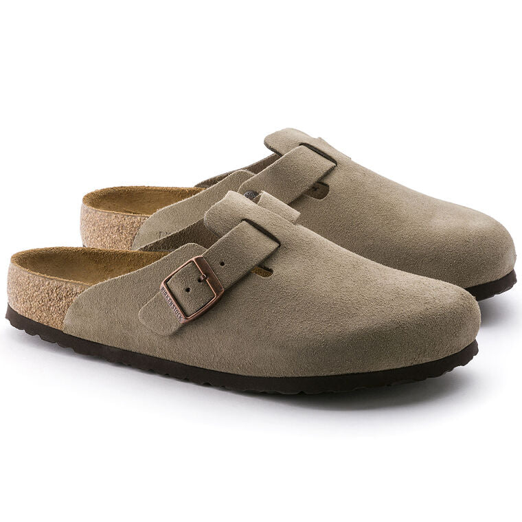 Birkenstock Boston Soft Footbed Taupe Suede Leather item no. 0560771