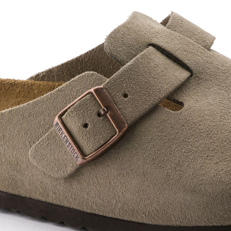 Birkenstock Boston Soft Footbed Taupe Suede Leather item no. 0560771