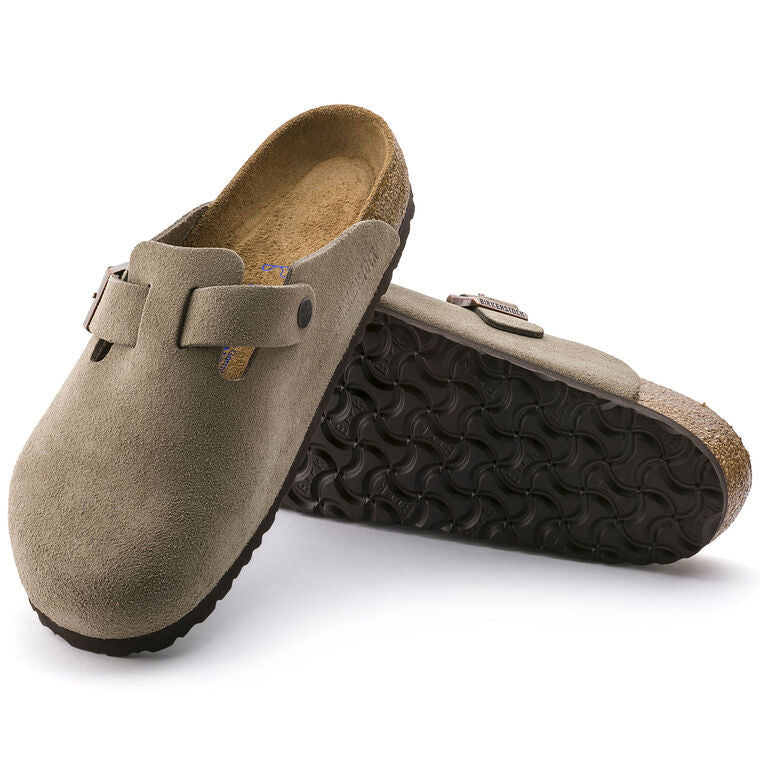 Birkenstock Boston Soft Footbed Taupe Suede Leather item no. 0560771