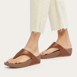 LULU  Leather Toe-Post Sandals Light Tan CLEARANCE