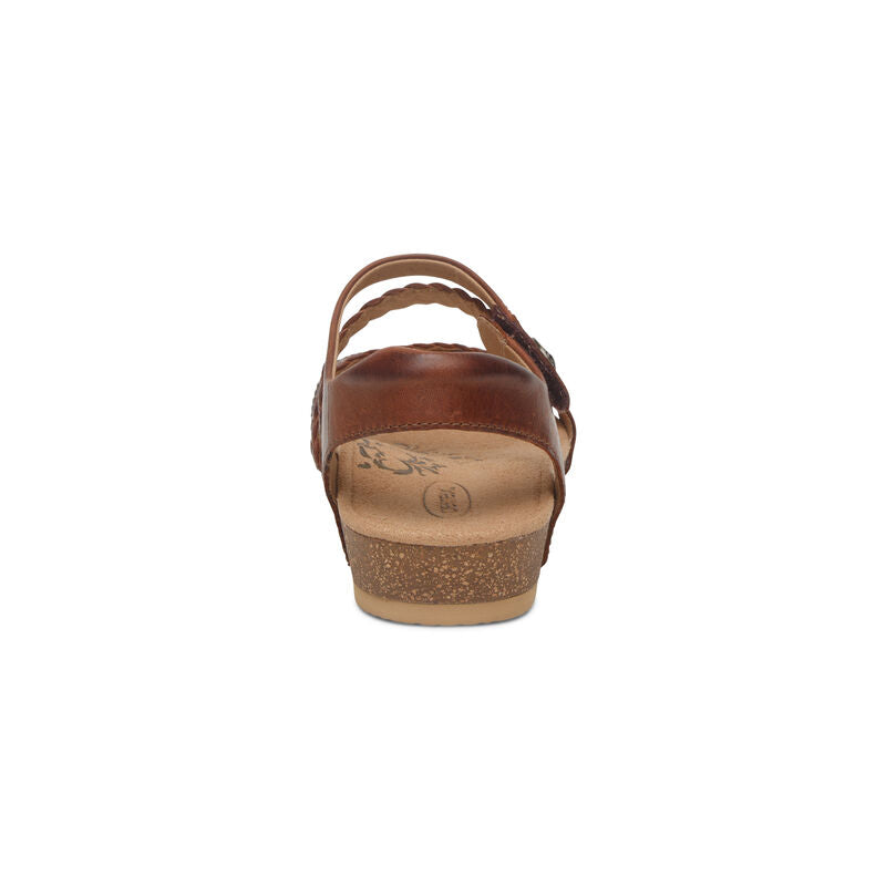 Aetrex Jillian Braided Quarter Strap Walnut