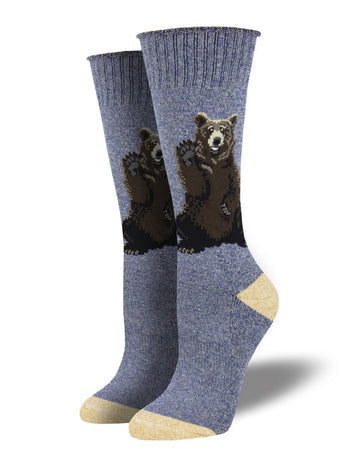 OUTLANDS USA RECYCLED COTTON - "FRIENDLY BEAR" SOCKS