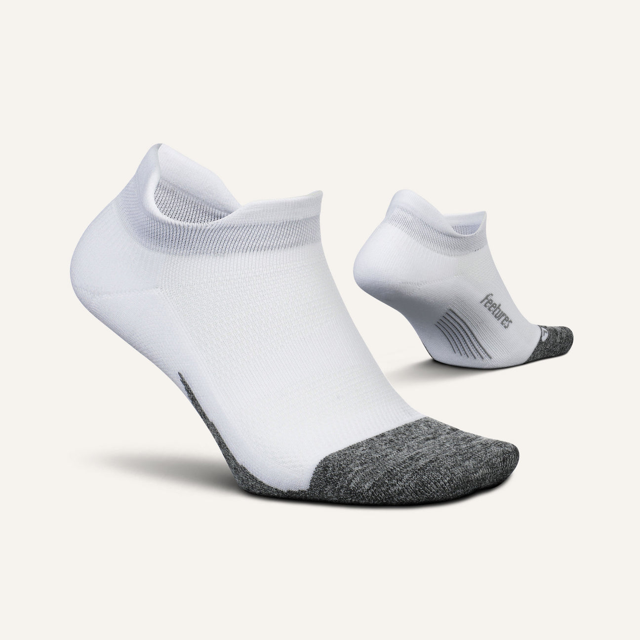Feetures Elite Light Cushion No Show White Small