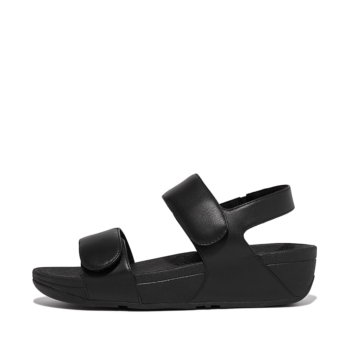 LULU  Adjustable Leather Sandals Crystal Black