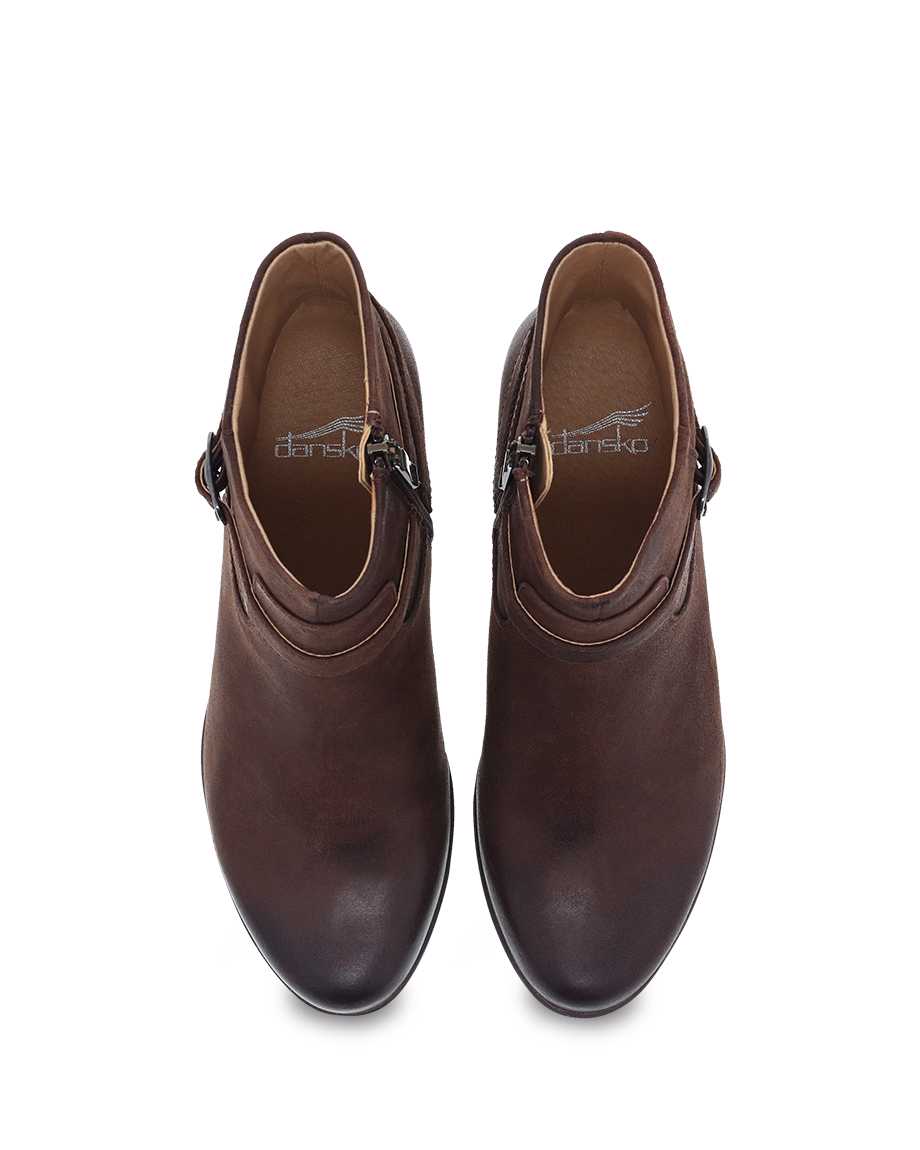 Dansko Cagney Brown Burnished Suede