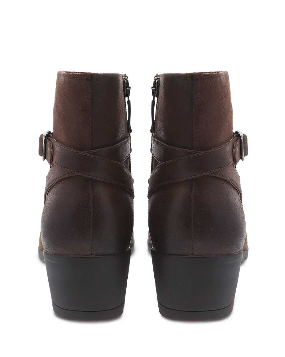 Dansko Cagney Brown Burnished Suede