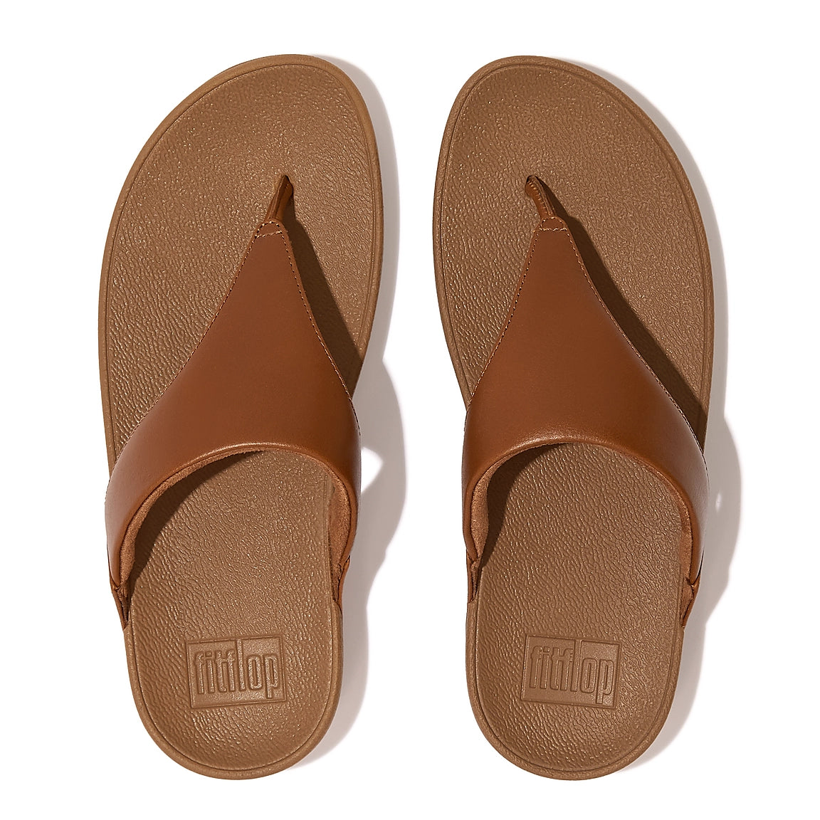 LULU  Leather Toe-Post Sandals Light Tan CLEARANCE